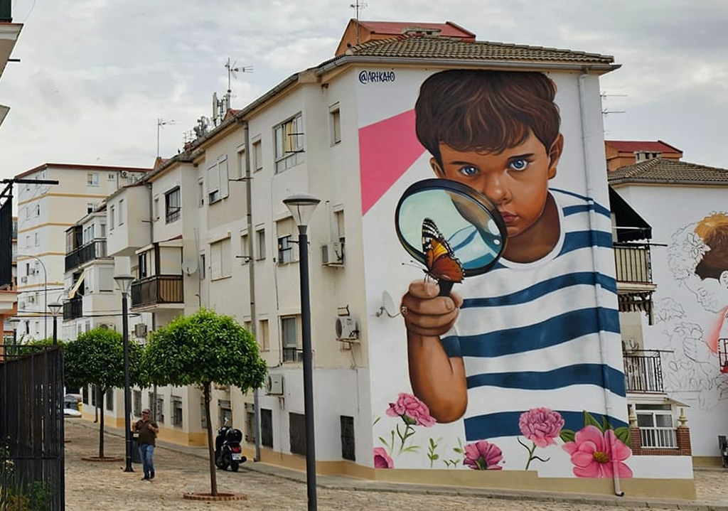 Mural Mirando más allá en Ronda